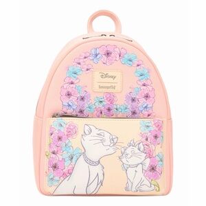 NEW Loungefly Disney The Aristocats Duchess & Marie Cats Floral Mini Backpack